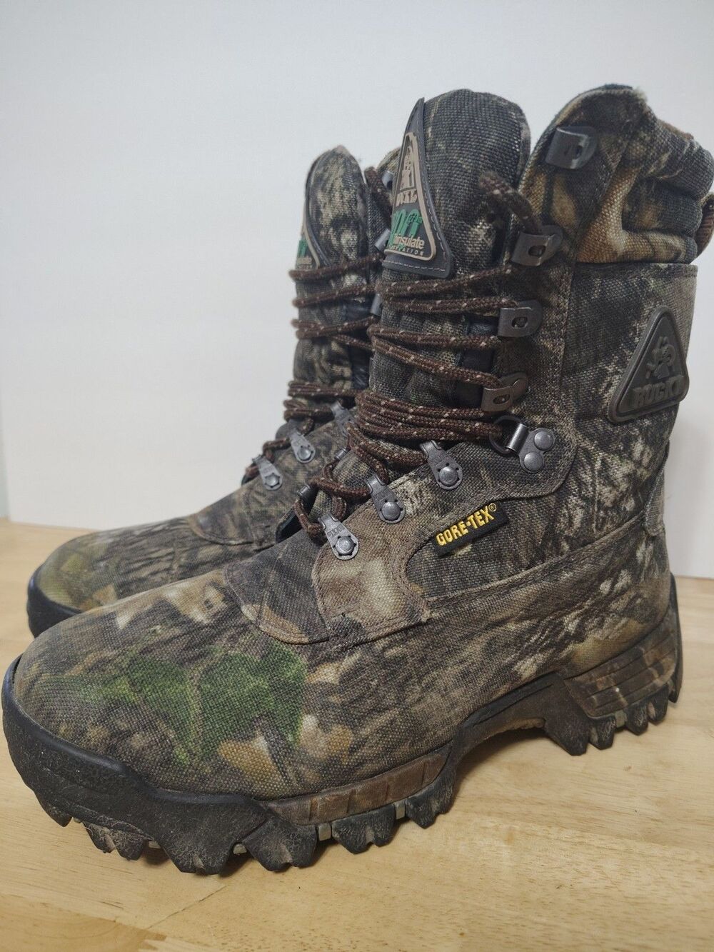 Rocky Camo Bear Trax Series 8973 Gore-Tex Boots Mens 8.5 W 1200 gr. Insulated